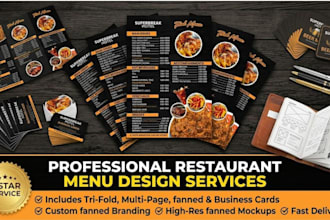 do restaurant menu, food menu, cafe menu, bar menu, menu and food flyer designs