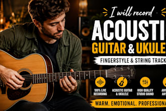 record acoustic guitar ukulele fingerstyle string instrument tracks