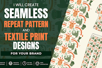 create seamless repeat pattern and textile print designs