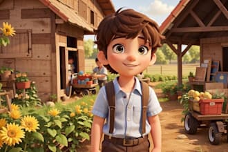create ai character animation ai kids video anime in 3d style