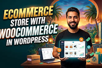 setup ecommerce website with wordpress and woocommerce, payment and products