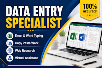 do professional data entry, typing work, and copy paste jobs