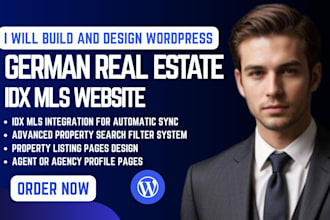 design german wordpress real estate website idx mls integration property website