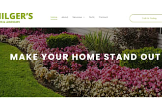 build wordpress landscape website lawn care website landscaping website design