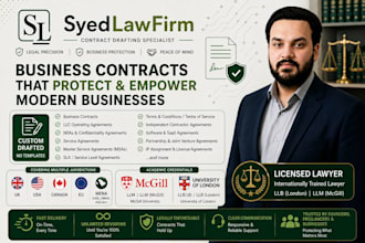 draft business contracts, ndas, and service agreements