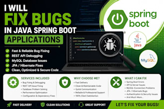 fix bugs in java spring boot rest apis
