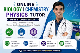 tutor biology chemistry and physics for students