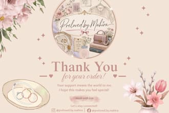 design aesthetic thank you cards for your business