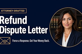 draft a refund dispute letter refund demand letter refund claim as a US attorney