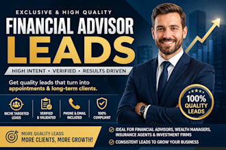 generate financial advisor wealth management and retirement planning leads