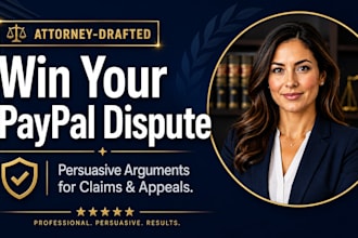 draft and review your paypal dispute claim or dispute appeal as a US attorney