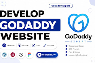 design a professional godaddy website or redesign multi vendor godaddy site