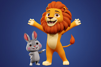 create cute 3d stylized characters for games and animation