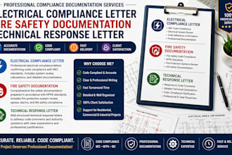 electrical compliance letter fire safety documentation technical response letter
