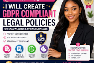 create gdpr privacy policy terms and conditions for saas websites