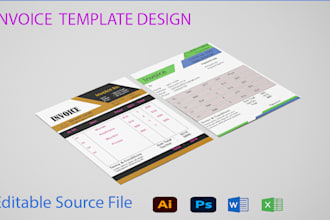 create professional invoice design  template