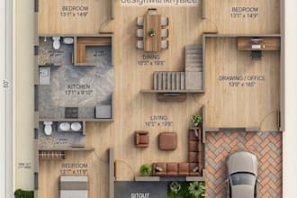 design 2d floor plan with vastu for nri in autocad