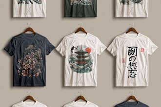 make a japanese t shirt illustration for you