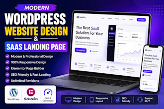 design saas app landing page website