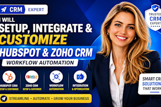 setup, integrate and customize your hubspot crm, zoho crm workflow automation
