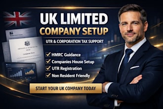setup UK limited company with utr and corporation tax
