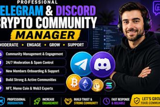 moderate and manage telegram discord crypto community