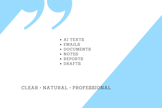 revise and humanize ai texts and documents