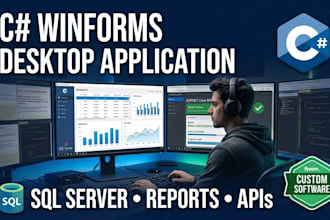 develop custom c sharp winforms desktop application with sql