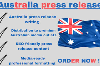 write and distribute australia press release to premium media outlets