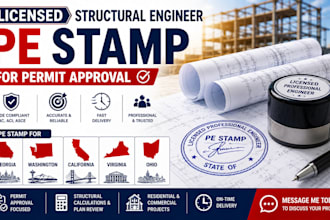 license structural engineer stamp georgia, washington, california virginia ohio