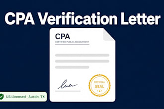 write a CPA signed income and financial validation letter