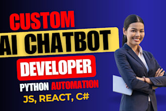 develop advanced ai agent chatbot, ai website developer with support