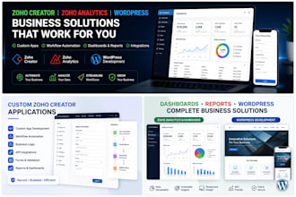 develop zoho creator and zoho analytics solutions