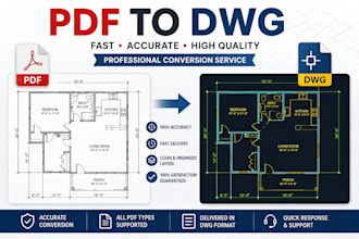 convert pdfs, hand sketches, images to clean and accurate cad drawing
