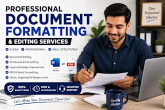professionally edit, format and redesign documents