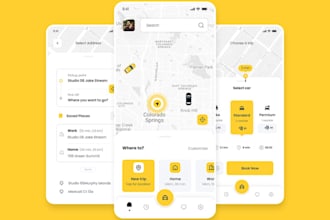create a ride booking or taxi app using flutter