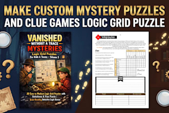 make custom mystery puzzles and clue games logic grid puzzle