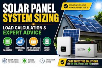 do solar panel system sizing, load calculation and expert advice