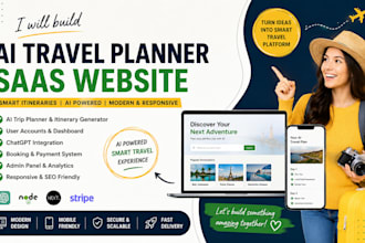 develop custom ai travel planner website with chatbot
