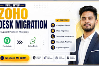 zoho desk freshdesk migration tickets contacts agents support data sla analytics