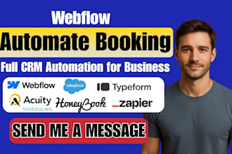webflow typeform salesforce acuity freshbooks  square honeybook integration