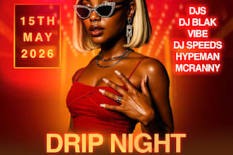 design professional event flyer, club poster and party flyer