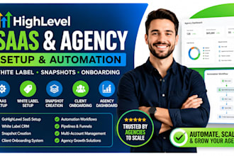 setup gohighlevel saas, snapshots, white label and agency automation