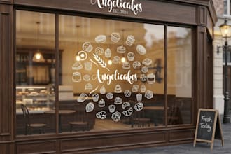 modern signage window graphics and storefront design