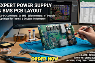 design power supply pcb layout dc dc converter ev bms solar iot smart device