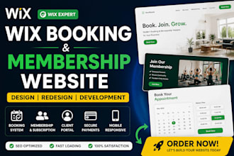 build wix booking membership website for business and coaching
