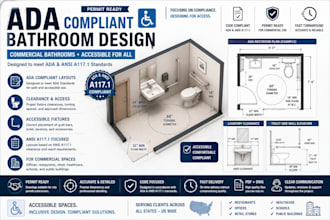 design ada compliant bathroom plans for commercial permits