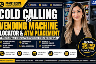 do cold calling for vending machine locator atm placement