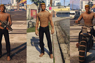 add clothes, shoes, hats and custom chains on your fivem ped, make custom ped
