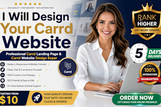 design a carrd website or carrd landing page design